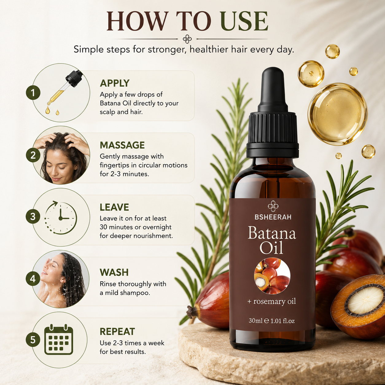 Bsheerah Batana Hair Care Oil