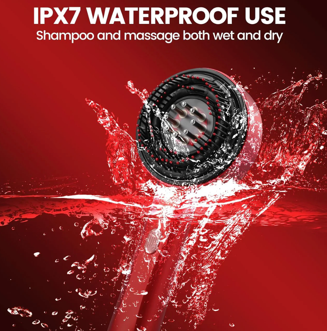 red light scalp massage comb for hair growth

USB rechargeable scalp therapy brush

anti hair loss massage comb with red light