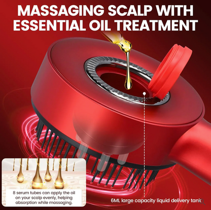 red light scalp massage comb for hair growth

USB rechargeable scalp therapy brush

anti hair loss massage comb with red light