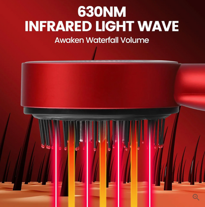 red light scalp massage comb for hair growth

USB rechargeable scalp therapy brush

anti hair loss massage comb with red light